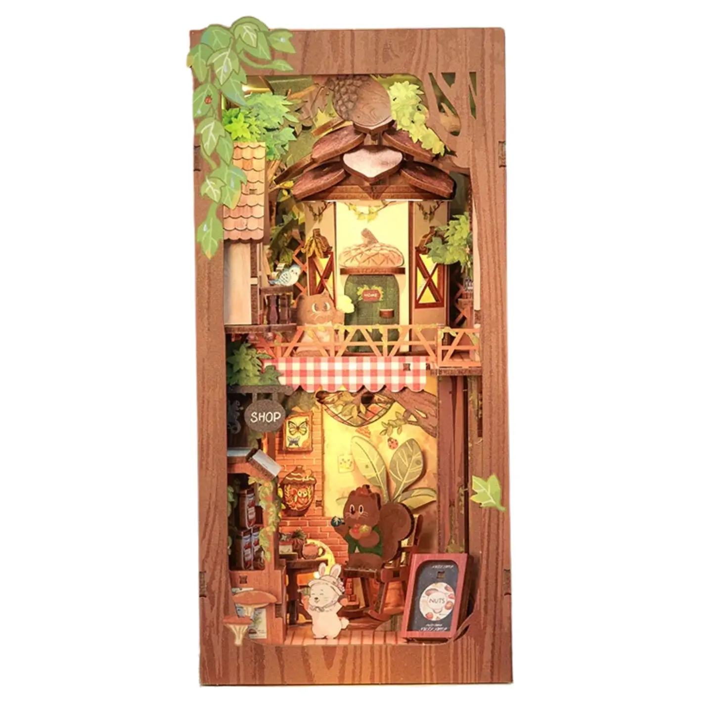 DIY Miniature Book Nook Kit: Squirrel Collector