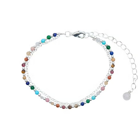 Master Healer Bracelet 2mm-Layered Silver