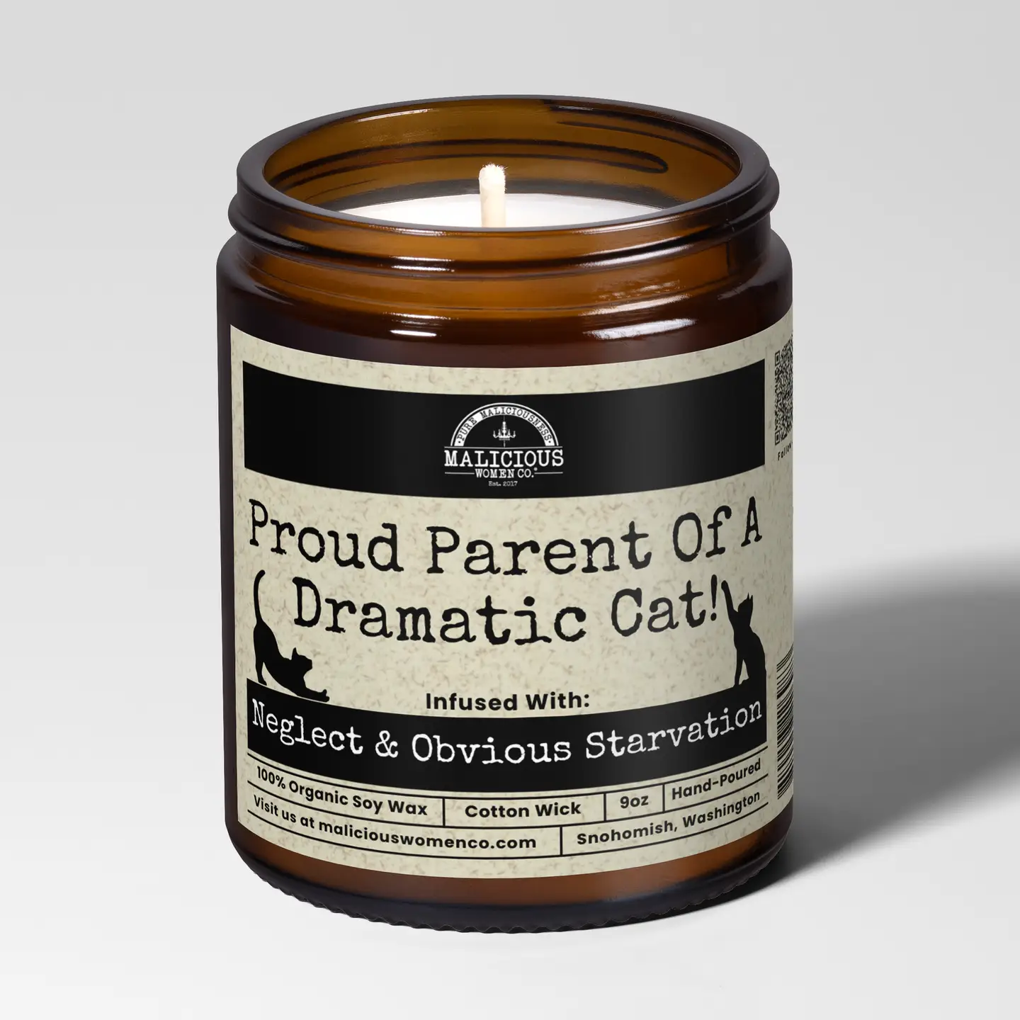 Proud Parent of Dramatic Cat Candle