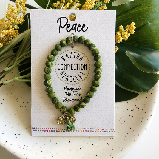 Kantha Connection Bracelet Peace