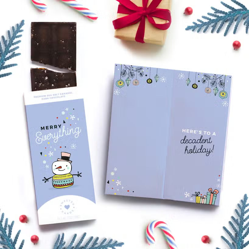 Merry Everything Chocolate Bar Card