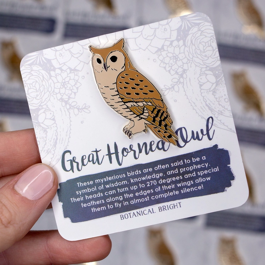 Great Horned Owl Enamel Pin