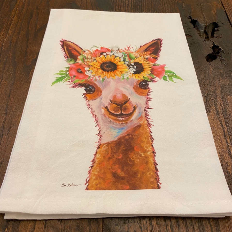 Sunflower Alpaca Tea Towel
