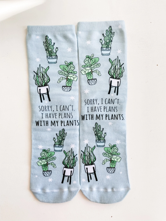Sorry I Can't Have Plants Socks