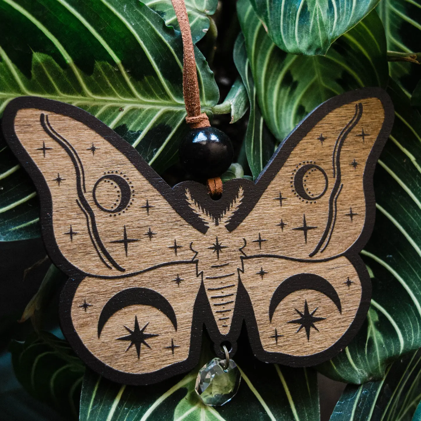 Celestial Moth Wooden Suncatcher