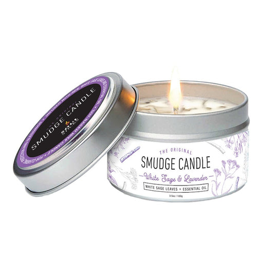 Lavender Smudge Tin Candle
