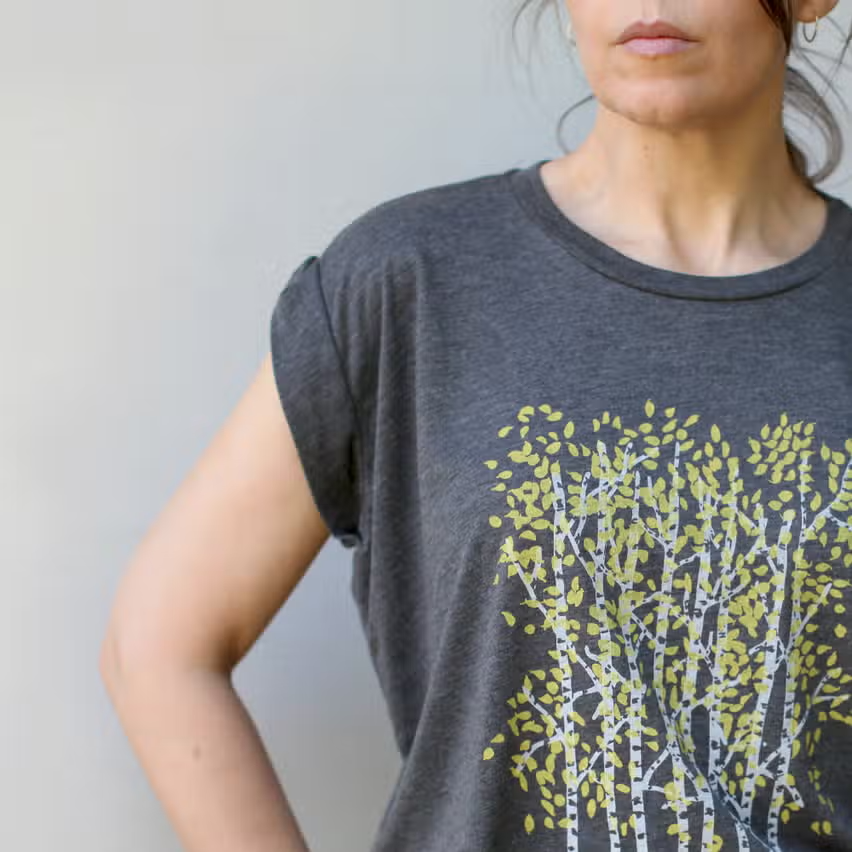 Aspen Trees Fall Muscle T-Shirt