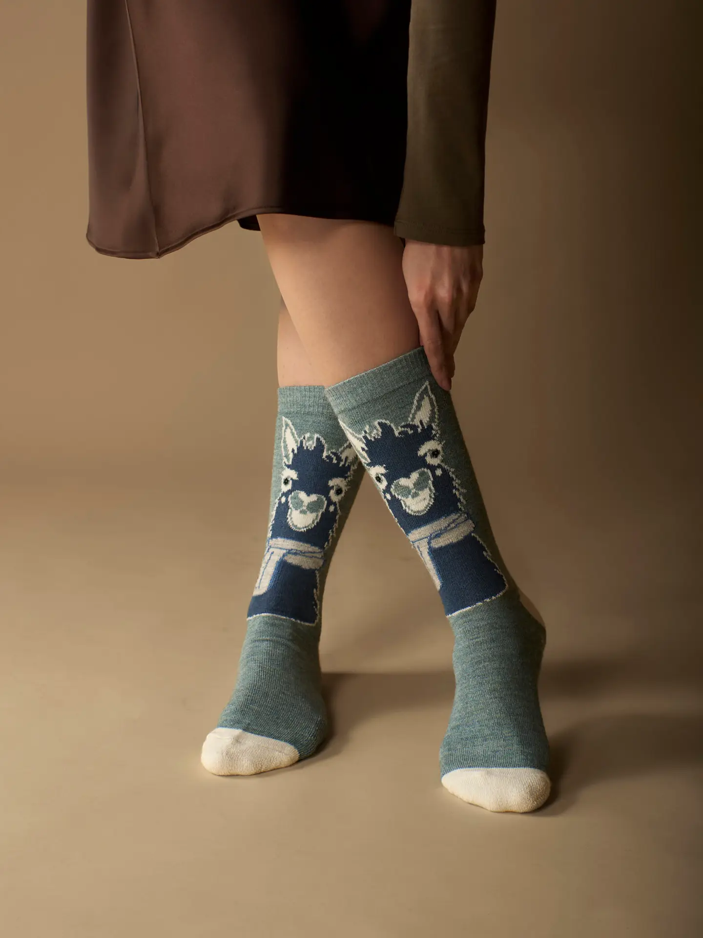 Alpaca Head Crew Socks