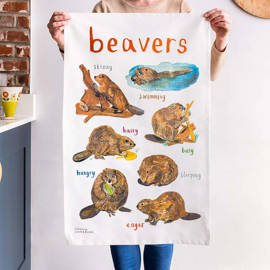 Beavers Cotten Tea Towel