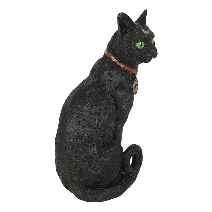 Gothic Sitting Black Cat Figurine