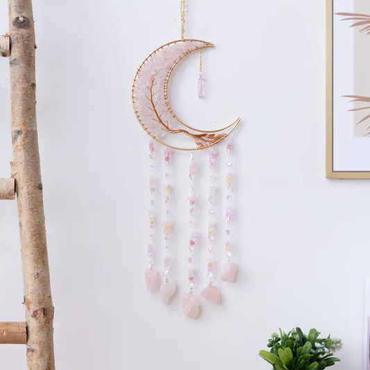 Crystal Moon Tree of Life Wall Hanging