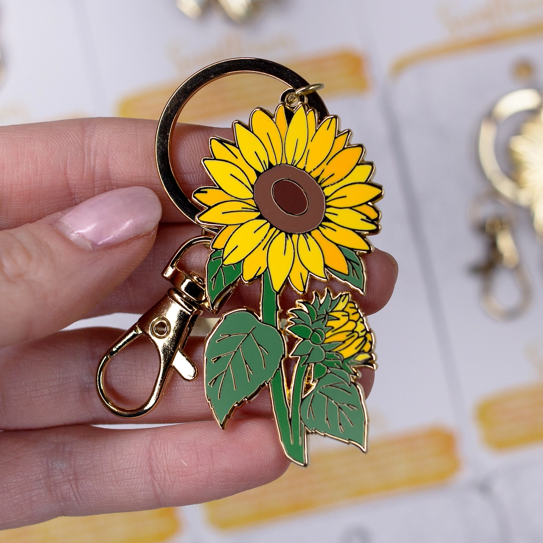 Sunflower Keychain