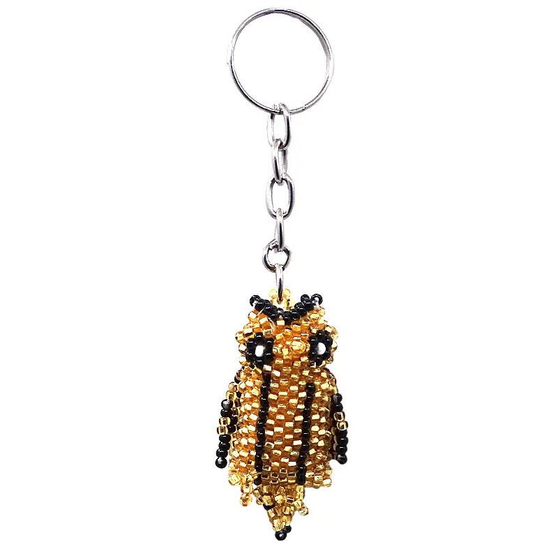 Beaded Owl Keychain