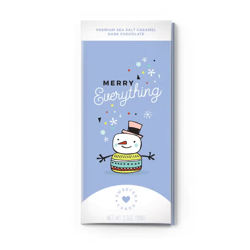 Merry Everything Chocolate Bar Card