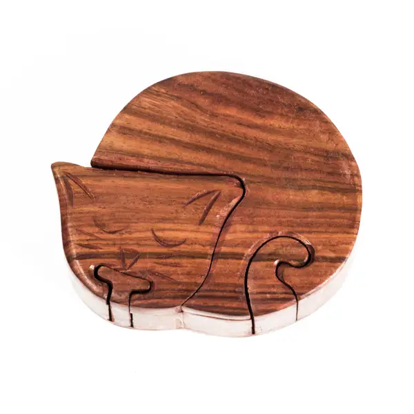 Puzzle Box Sleeping Cat