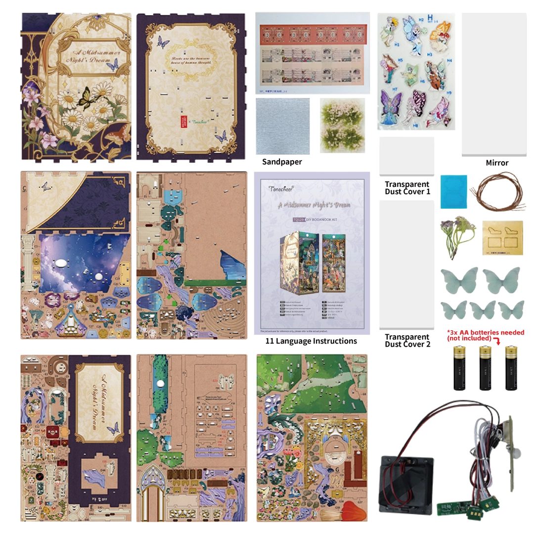 DIY Miniature Book Nook Kit: A Midsummer Night's Dream