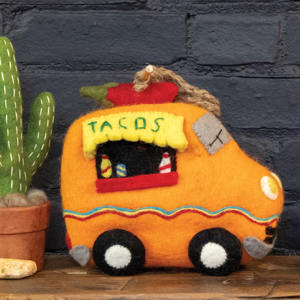 Felted Birdhouse: Taco Truck