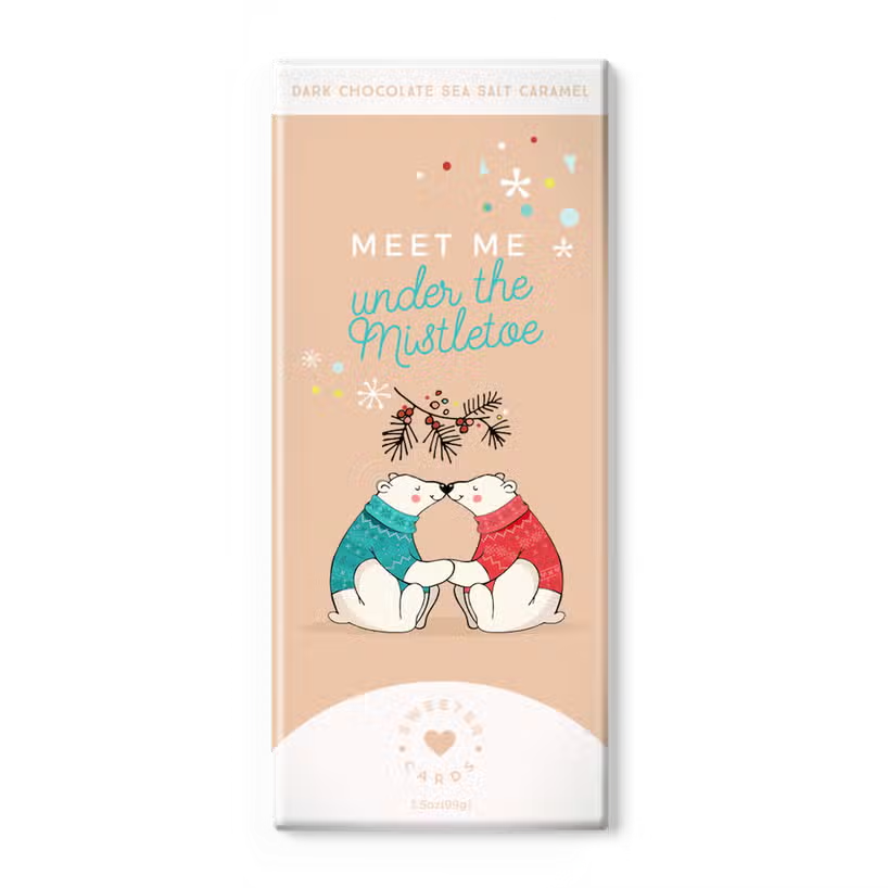 Meet Me Under the Mistletoe Chocolate Bar Card