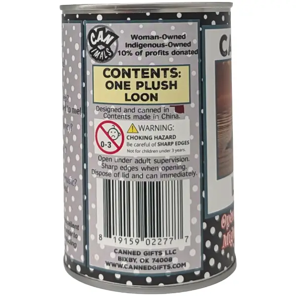 Canned Loon w/ Yodeling Sound Stuffed Animal