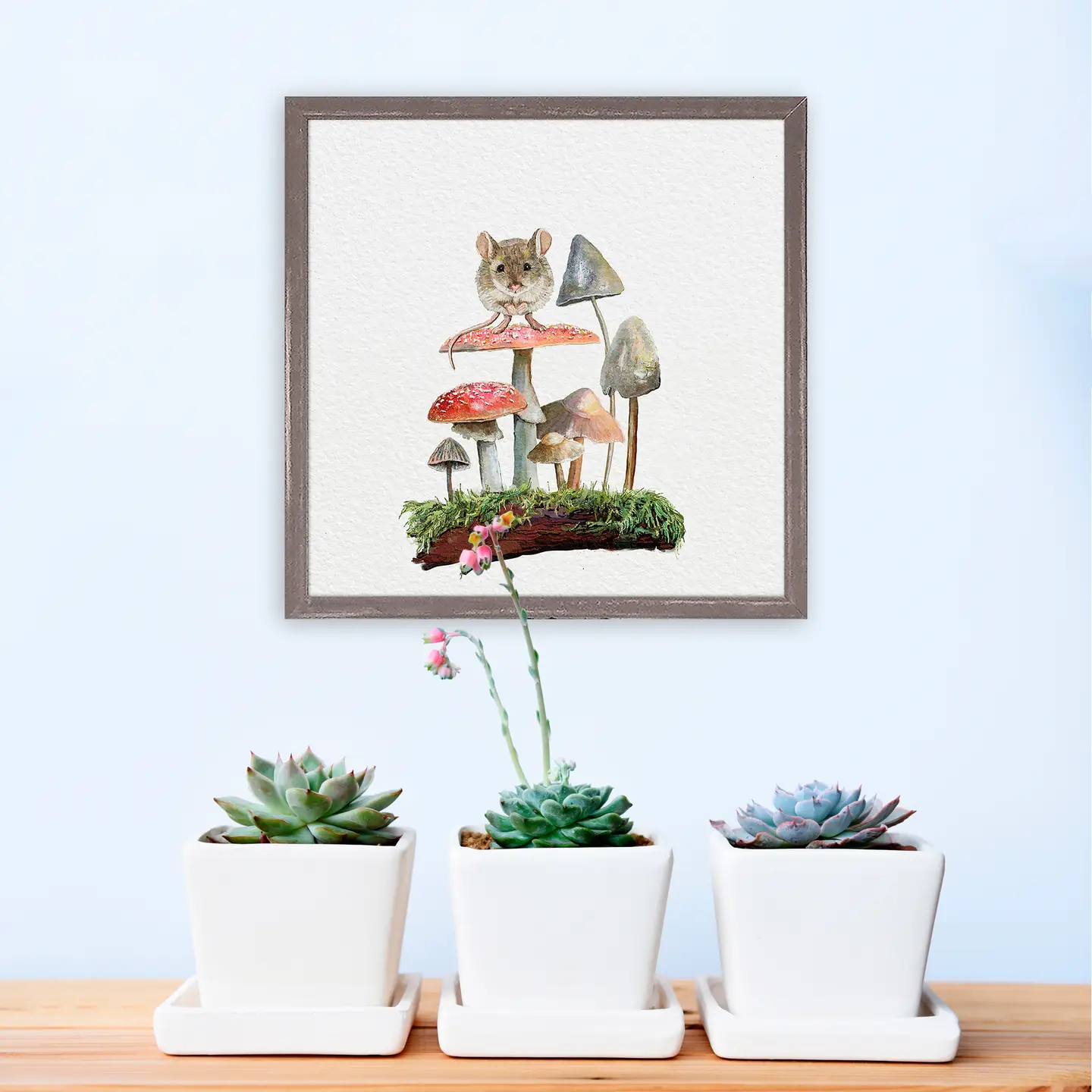 Forest Magic - Mouse Mushroom Garden Mini Canvas