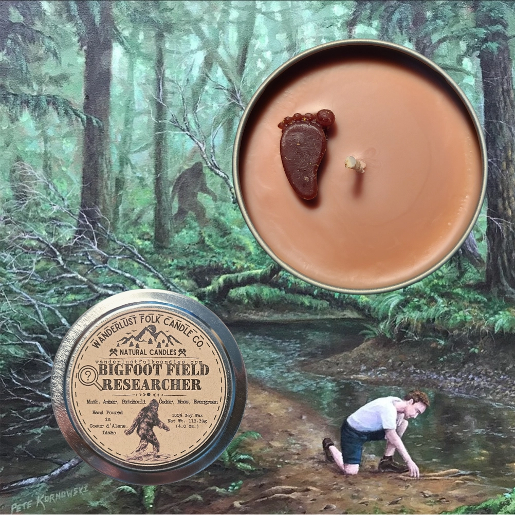 Bigfoot Field Researcher Candle