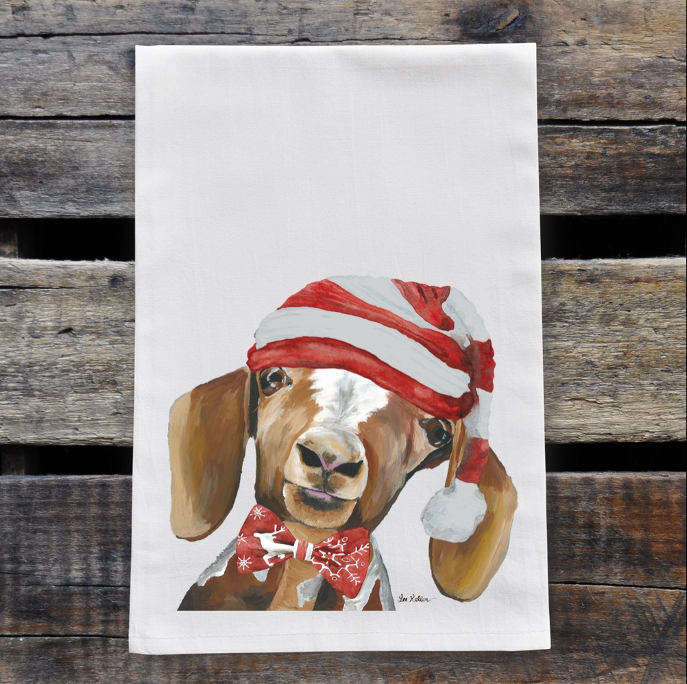 Christmas Goat Millie Towel