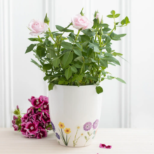 Wildflower Floral Ceramic Pot
