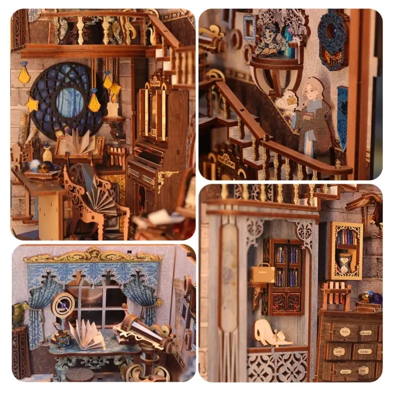 DIY Miniature Book Nook Kit: Nebula Common Room
