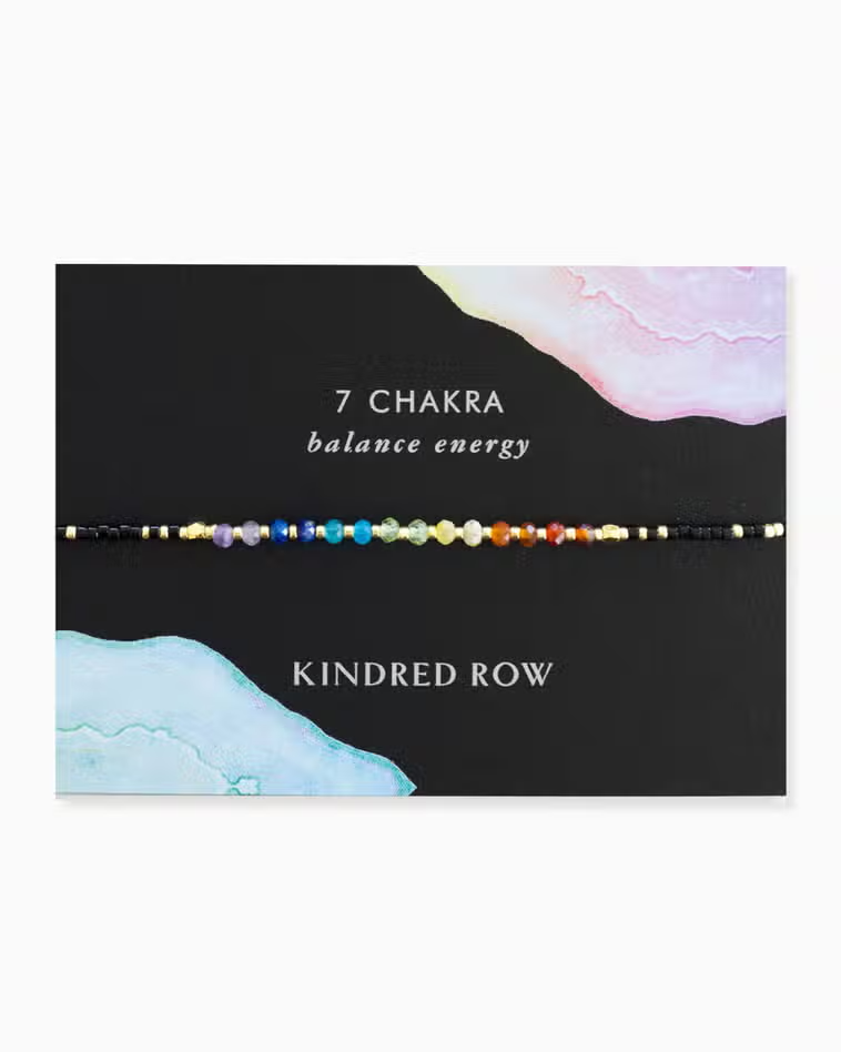 Chakra Rainbow Stacking Bracelet - Black