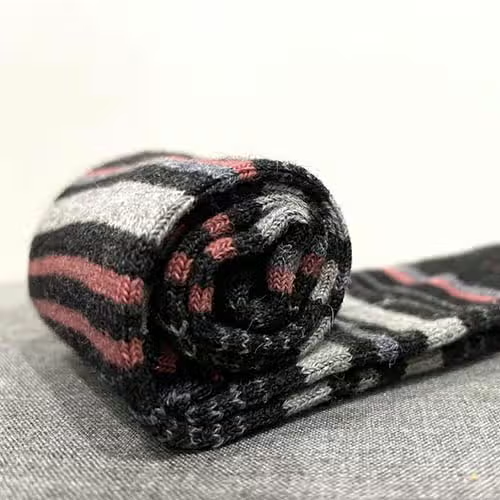 Alpaca Socks Stripe Mauve