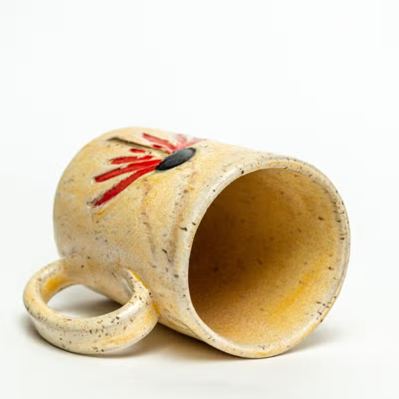 Ceramic Mug - Coneflower Red