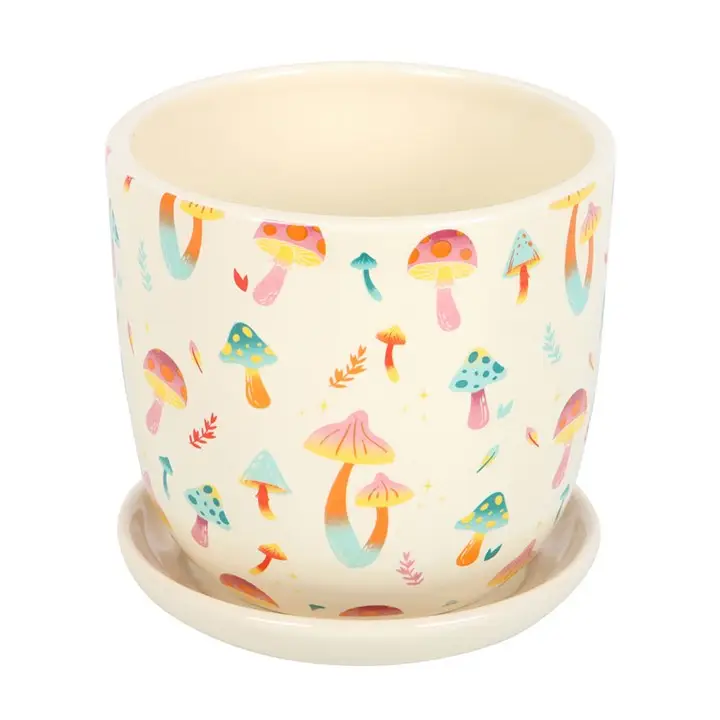 Funky Fungi Mushroom Ceramic Pot