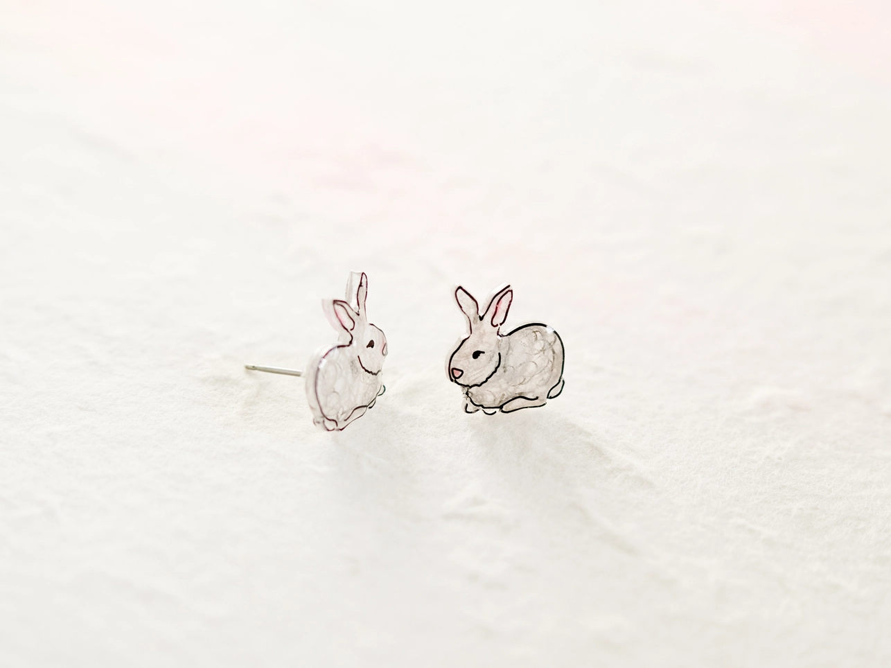 Cute Bunny Rabbit Stud Earrings