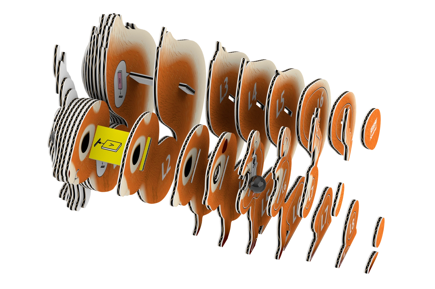 Eugy Squirrel 3D Puzzle