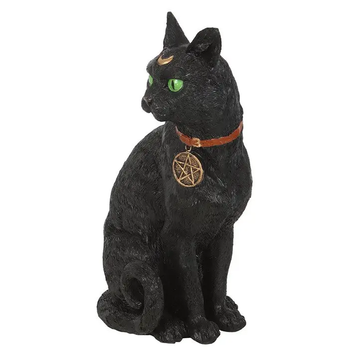 Gothic Sitting Black Cat Figurine