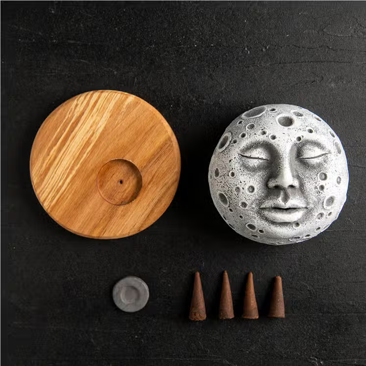 Moon Face Backflow Incense Burner