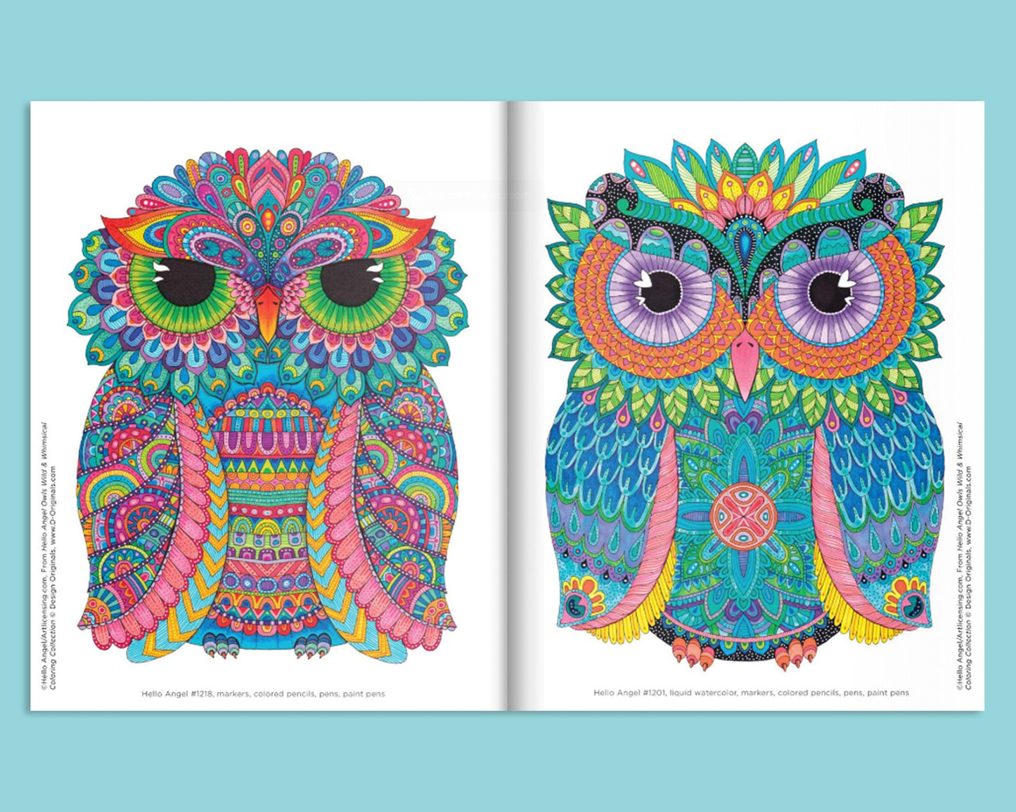 Wild + Whimsical Owls Coloring Book