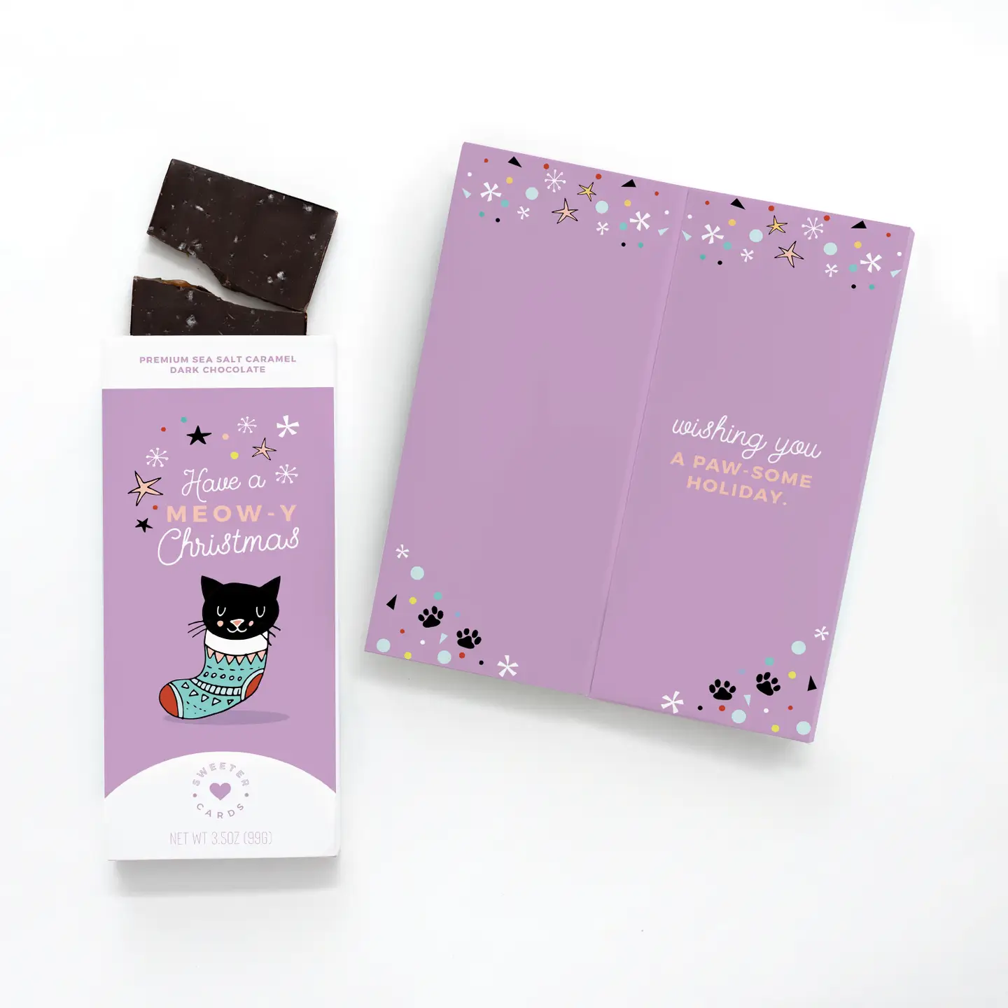 Have A Meow-Y Christmas Chocolate Bar Card