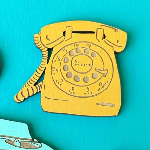 Card Old School Phone Magnet