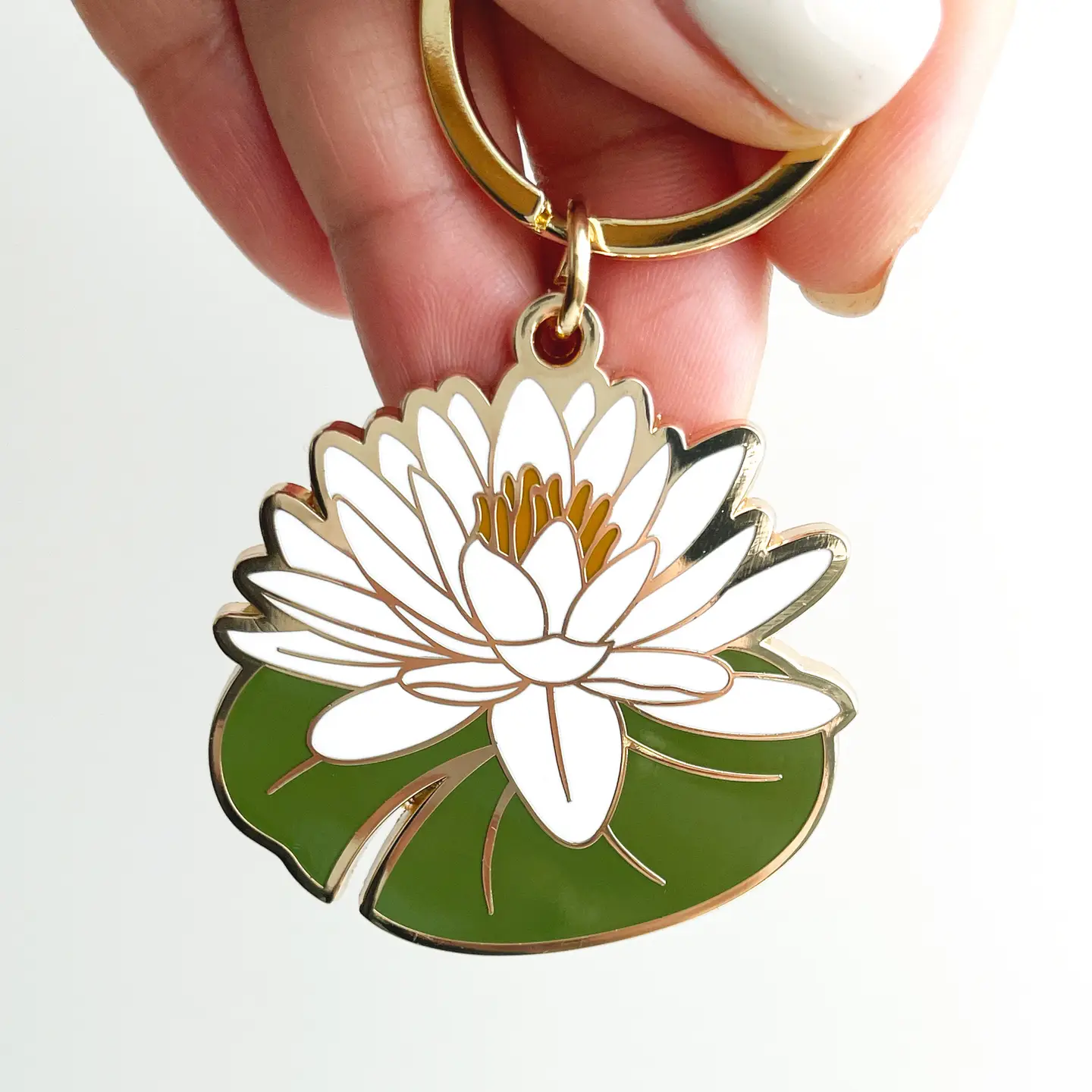 Lillian Water Lily Flower  Keychain