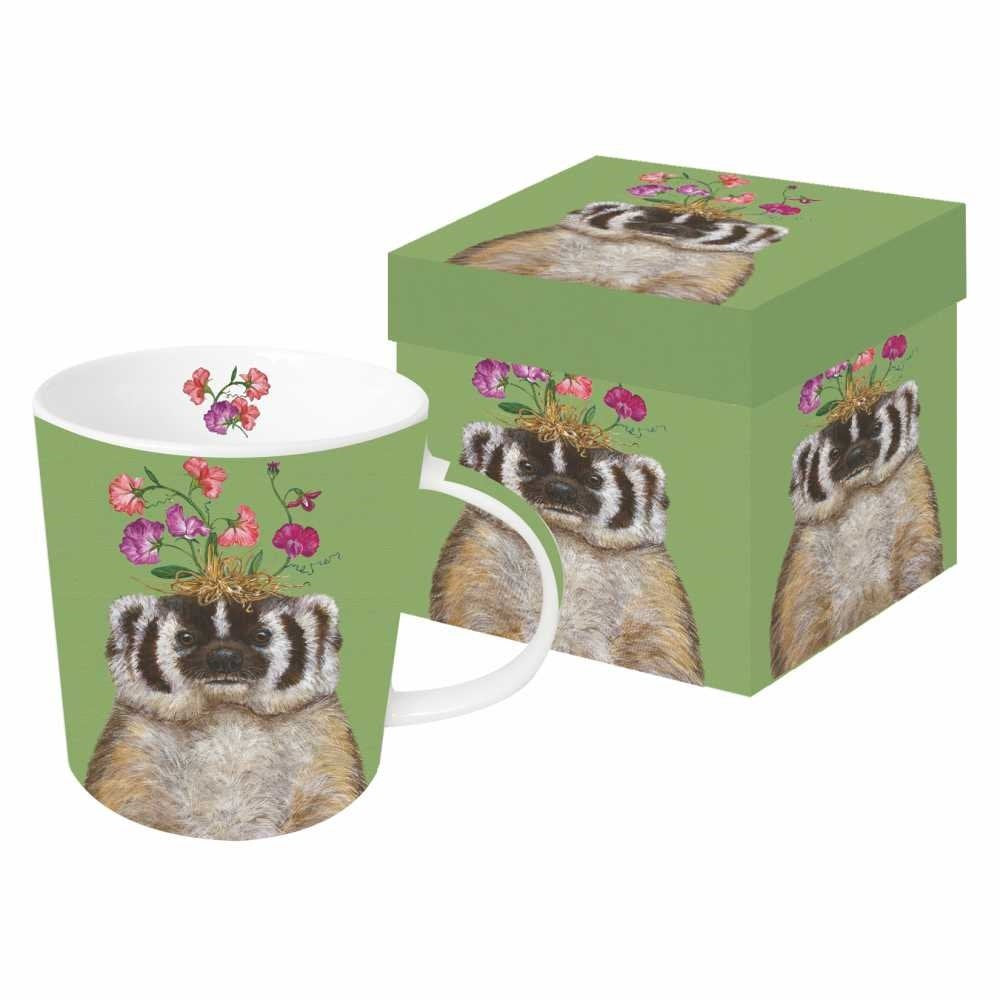 Mug in Box Sweet Pea Badger