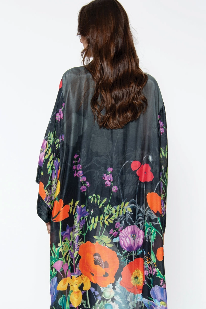 Mitali Kimono - Black Multi Floral