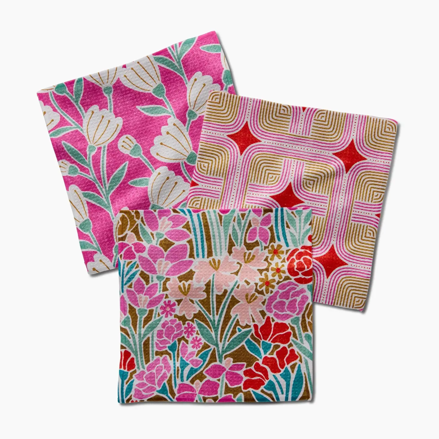 Geometry Dishcloth Pack: Clemmie Donna and Janae