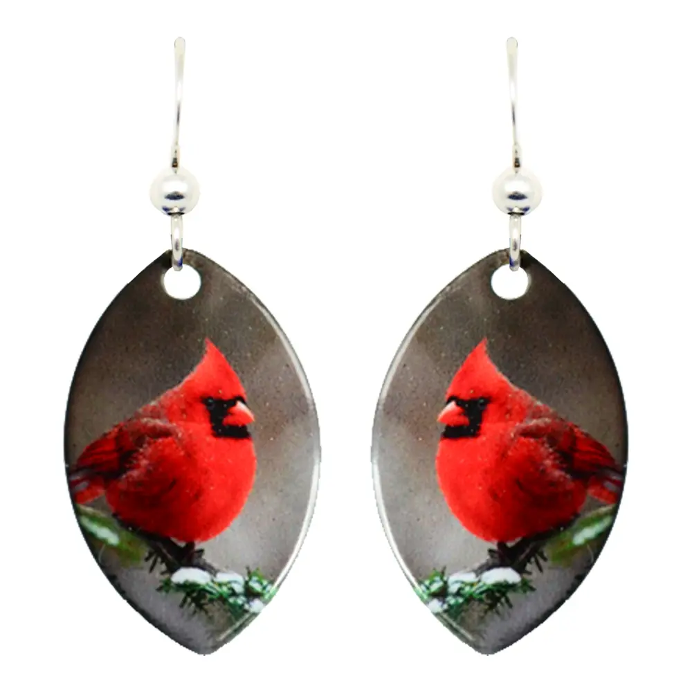 Cardinal Earrings