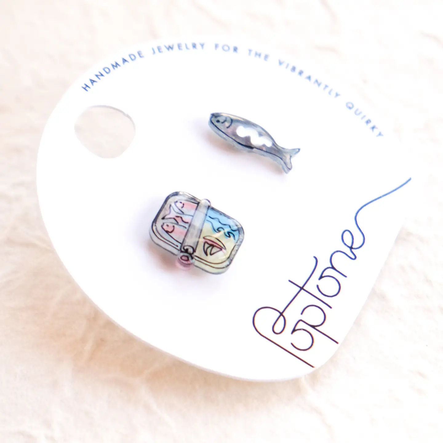 Sardines Canned Fish Stud Earrings