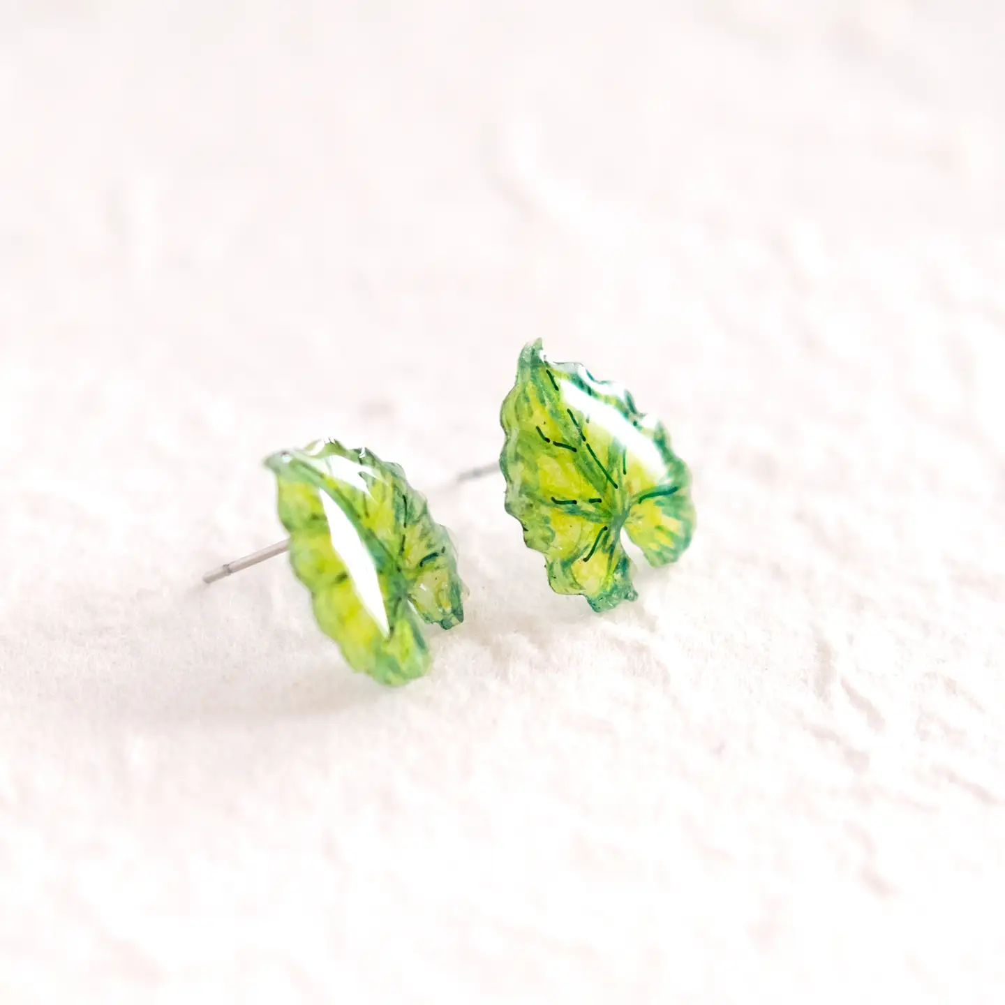 Philodendron Leaf Stud Earrings