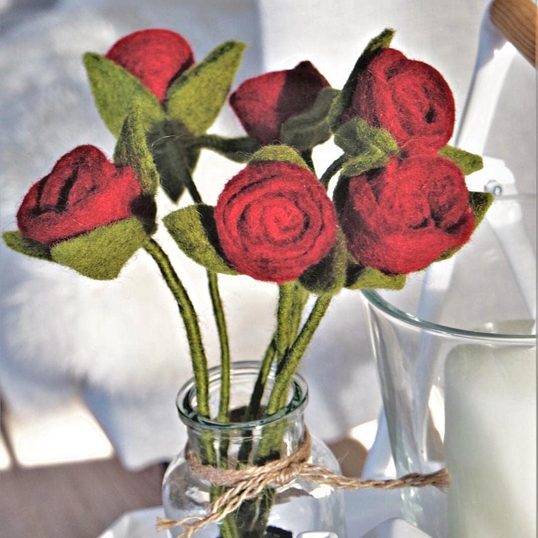Everlasting Felted Flower Rose