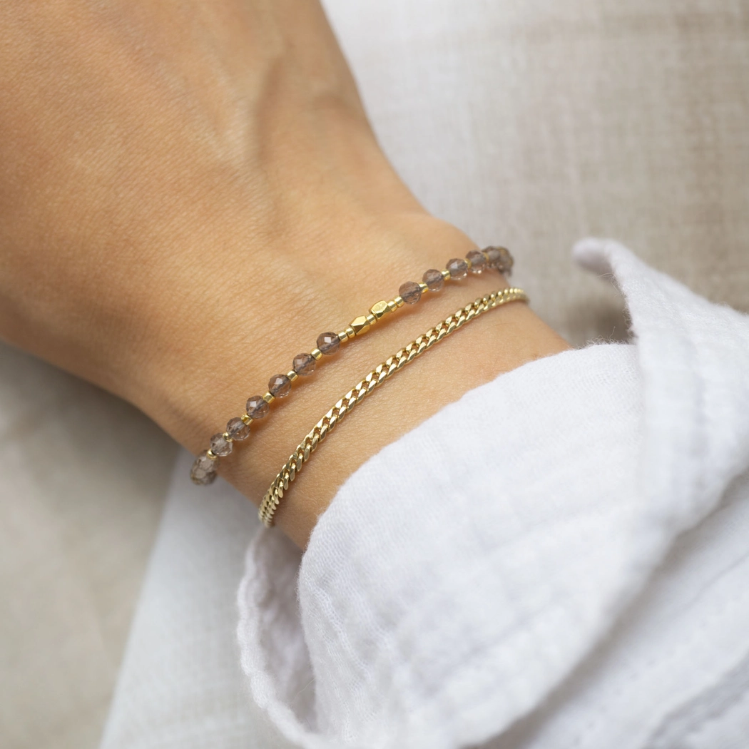 Smoky Quartz Stacking Bracelet