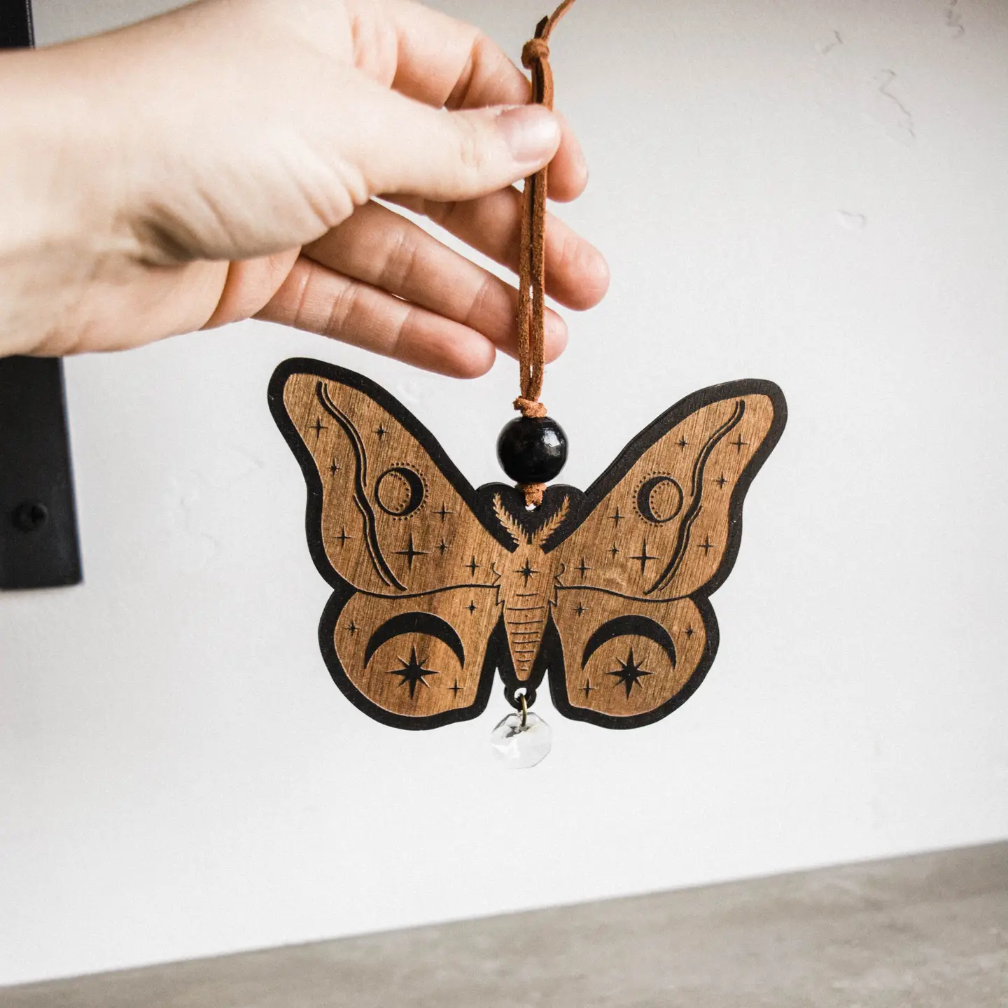 Celestial Moth Wooden Suncatcher