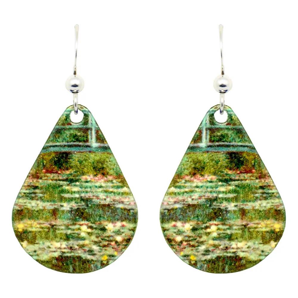 Teardop Water Lilies Earrings